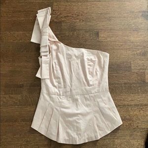 French Connection one shoulder bow top